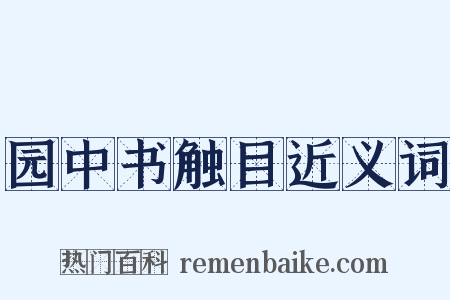 园中书触目近义词是什么意思的图片